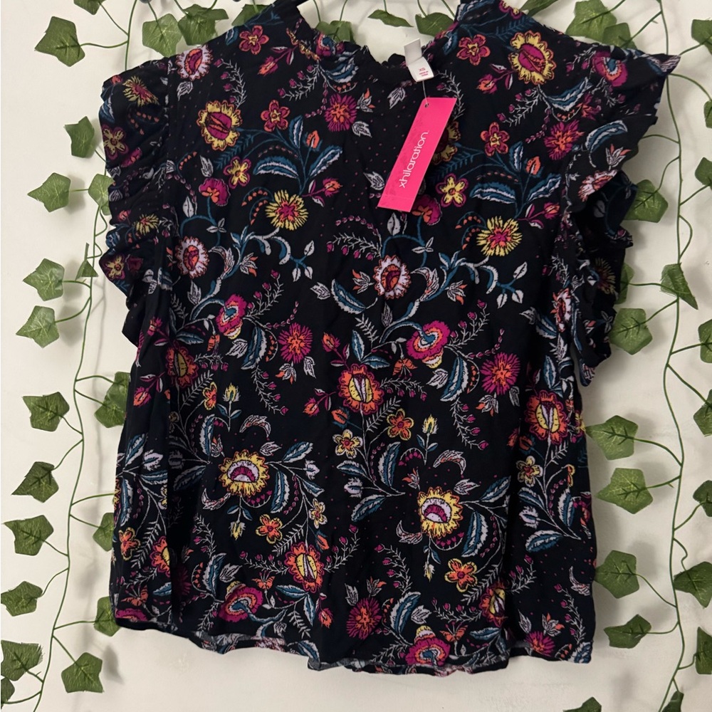 Xhilaration Multicolor Floral Blouse NWT - Picture 13 of 13